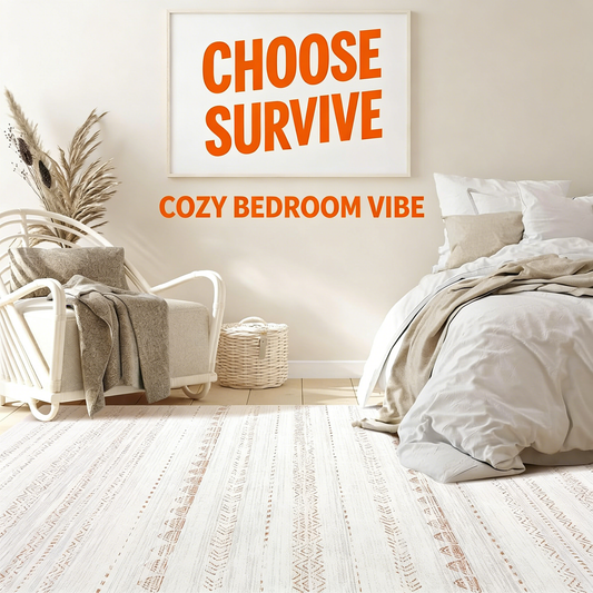 Boho Geometric Print Machine Washable Area Rug