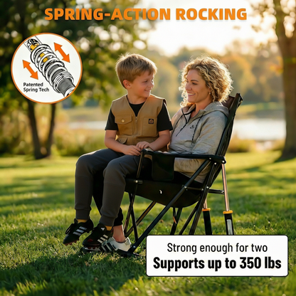 Cozylife Premium Outdoor Folding Rocking Camping Chair