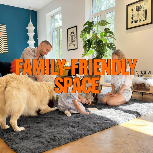 Ultra Soft Shaggy Area Rug for Living Room & Bedroom