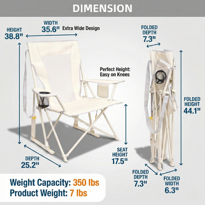Cozylife Premium Outdoor Folding Rocking Camping Chair